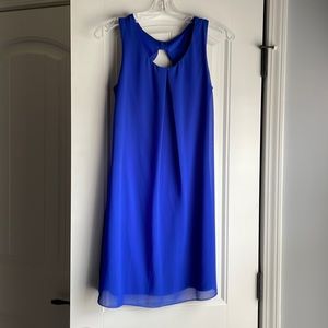 Royal Blue Flowy Dress with Bow Back